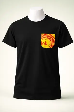 Czarna koszulka z kieszonką Jagiellonia Białystok.webp